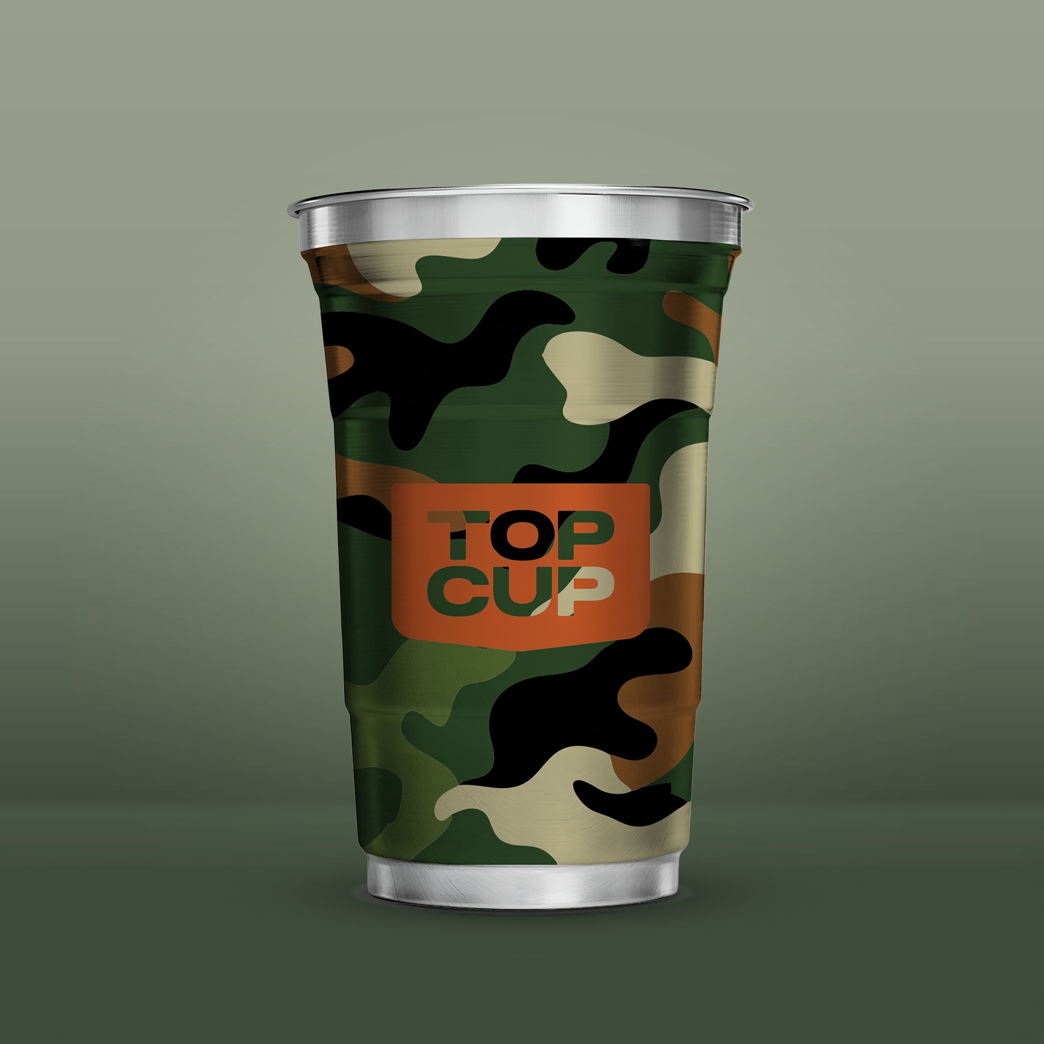 Top Cup Camo Design Aluminum Cup
