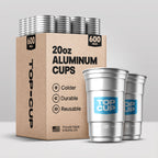 Signature Blue Aluminum Cup — Bulk Pack
