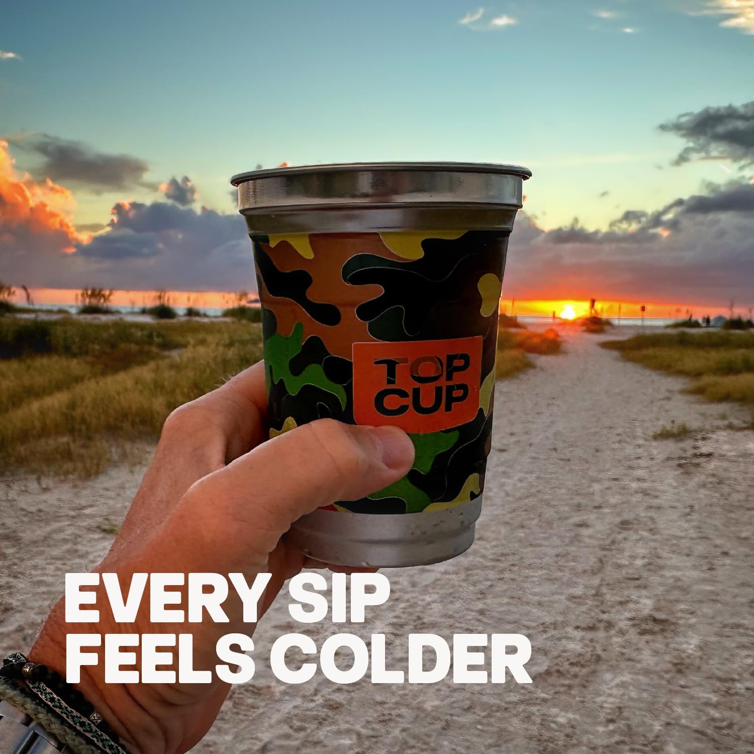Top Cup Camo Design Aluminum Cup