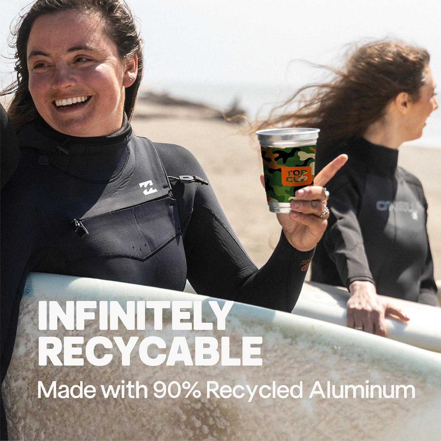 Top Cup Camo Design Aluminum Cup