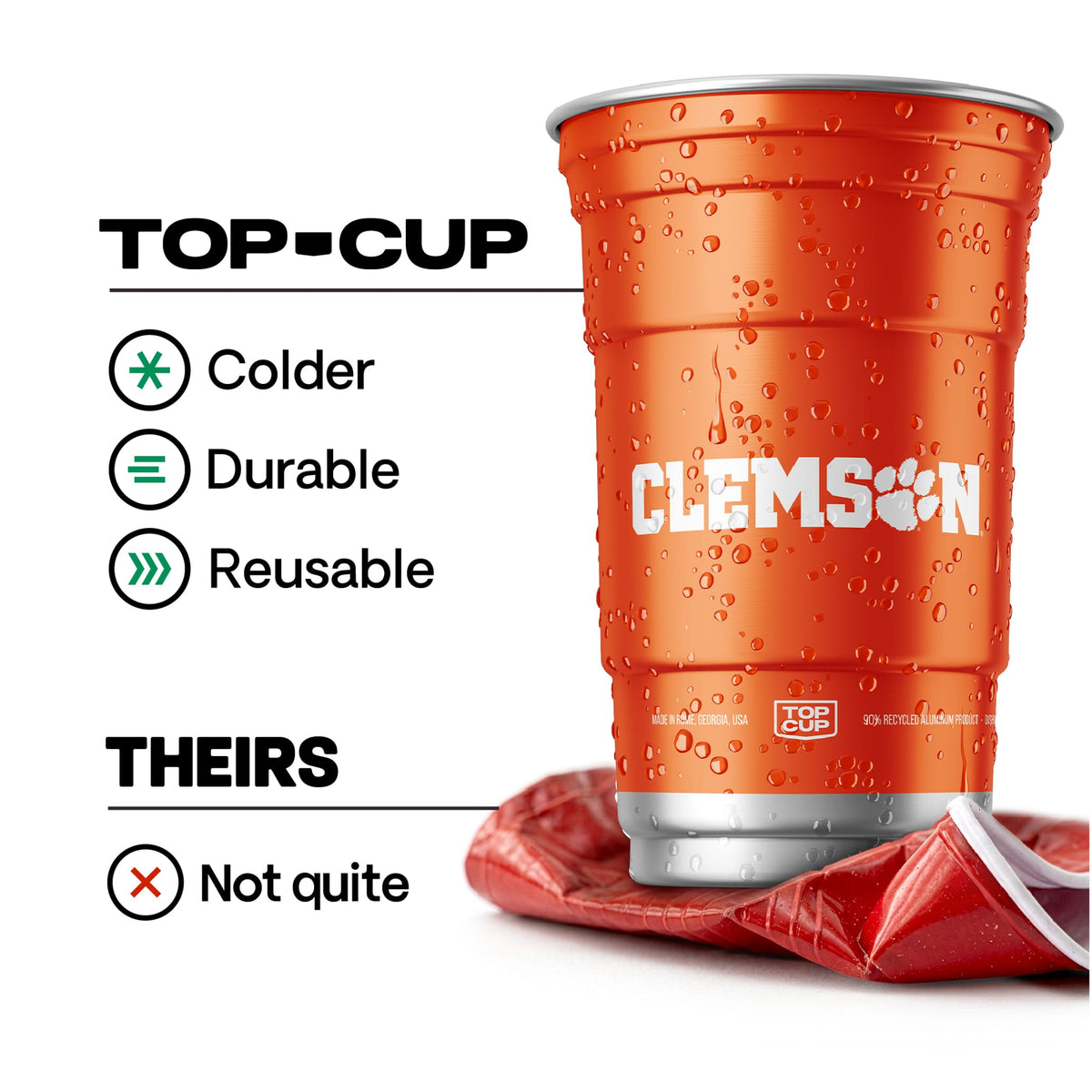 Clemson University NCAA Aluminum Cup