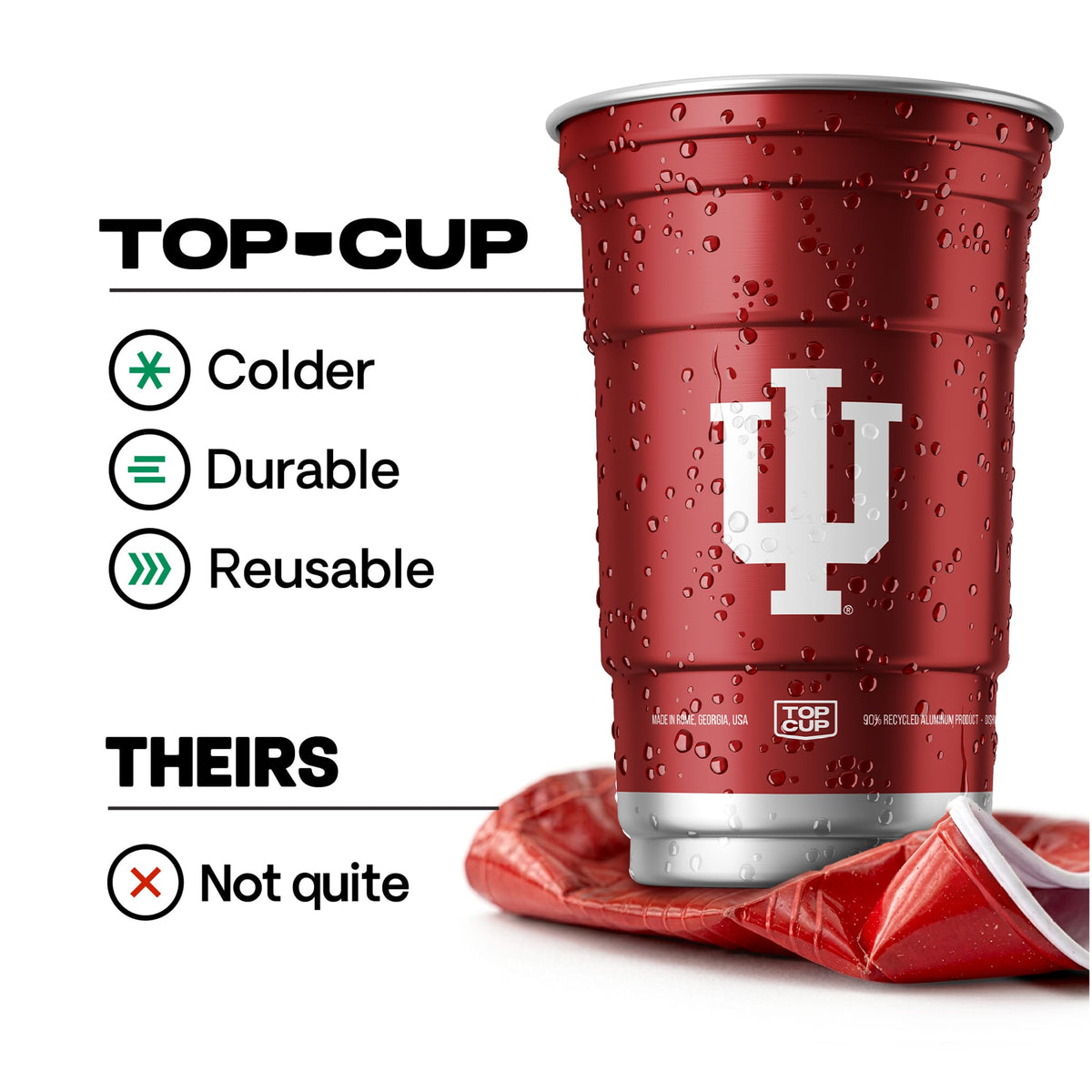 Indiana University NCAA Aluminum Cup