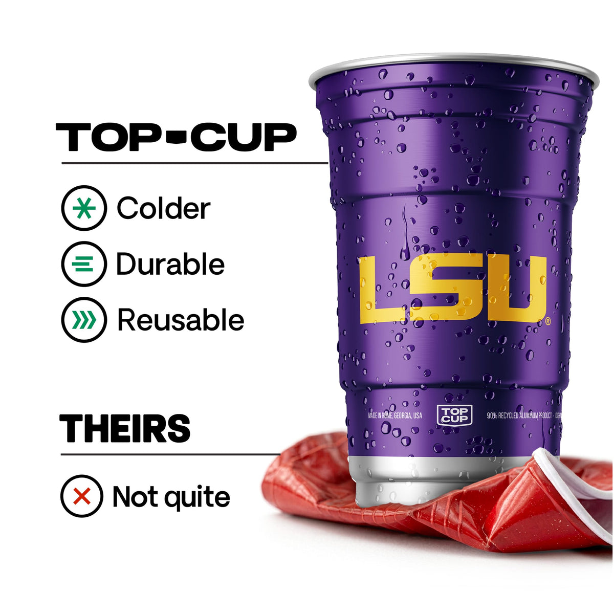 LSU NCAA Aluminum Cup
