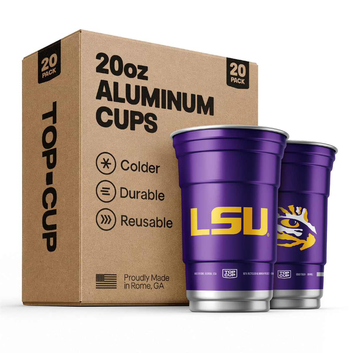 LSU NCAA Aluminum Cup