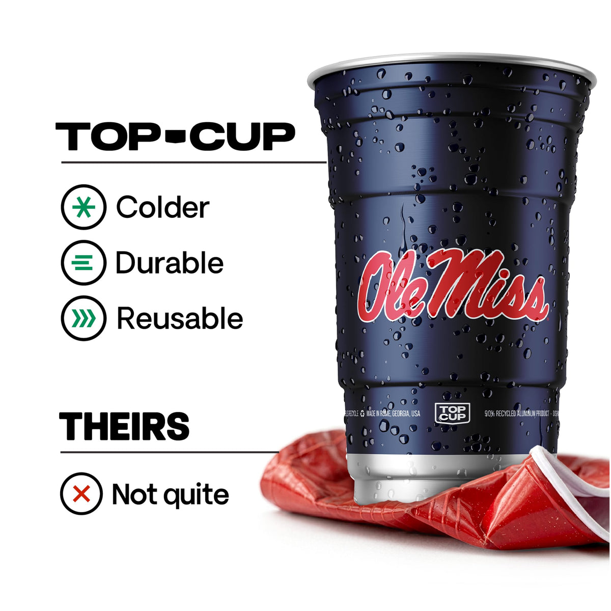 Ole MIss NCAA Aluminum Cup