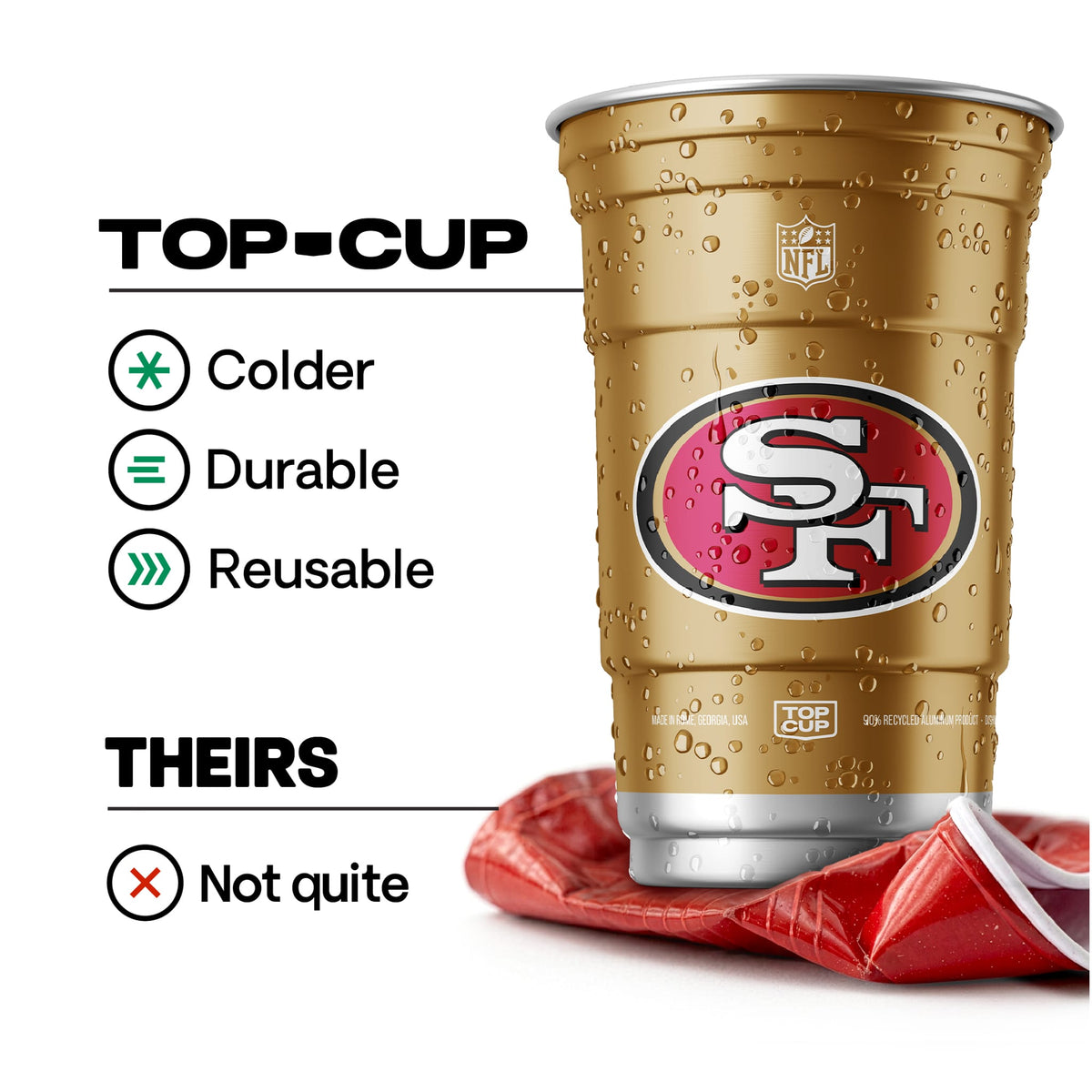 Top Cup San Francisco 49ers NFL Aluminum Cup