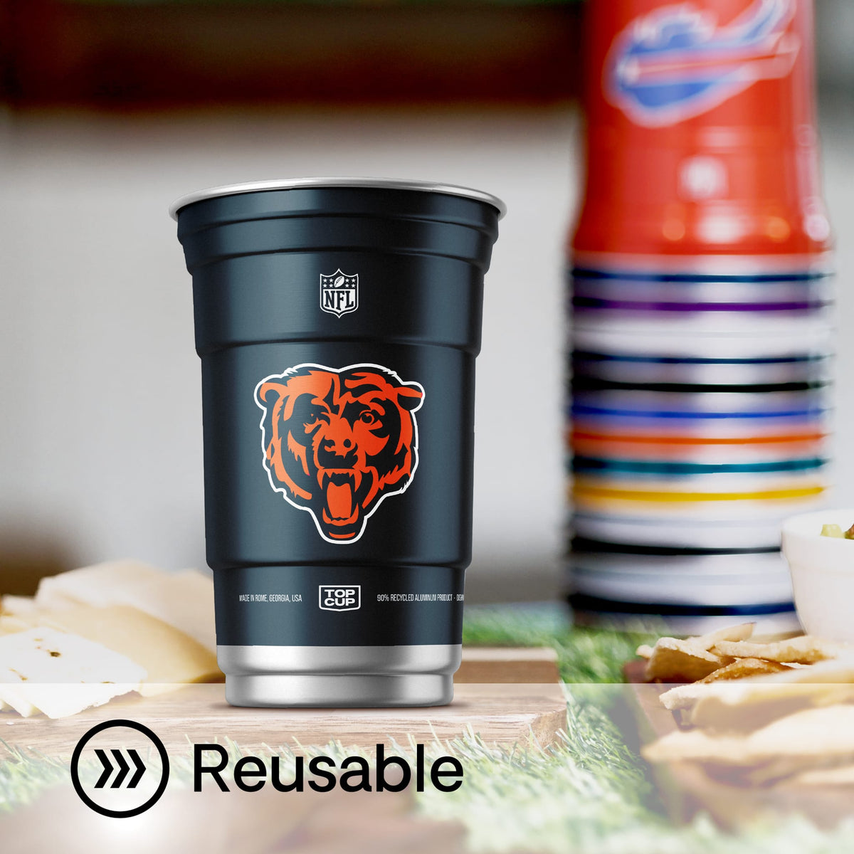 Top Cup Chicago Bears NFL Aluminum Cup
