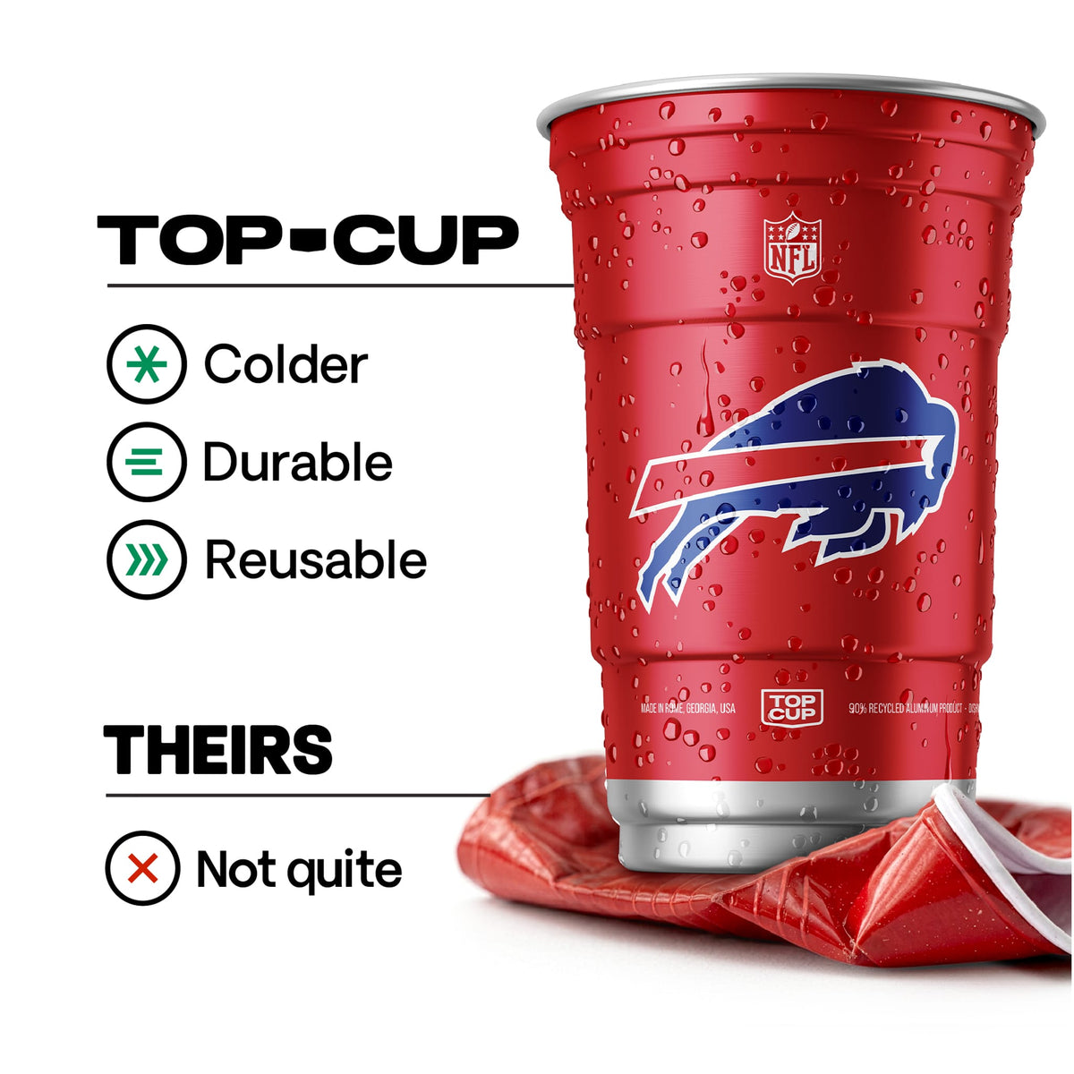 Top Cup Buffalo Bills NFL Aluminum Cup