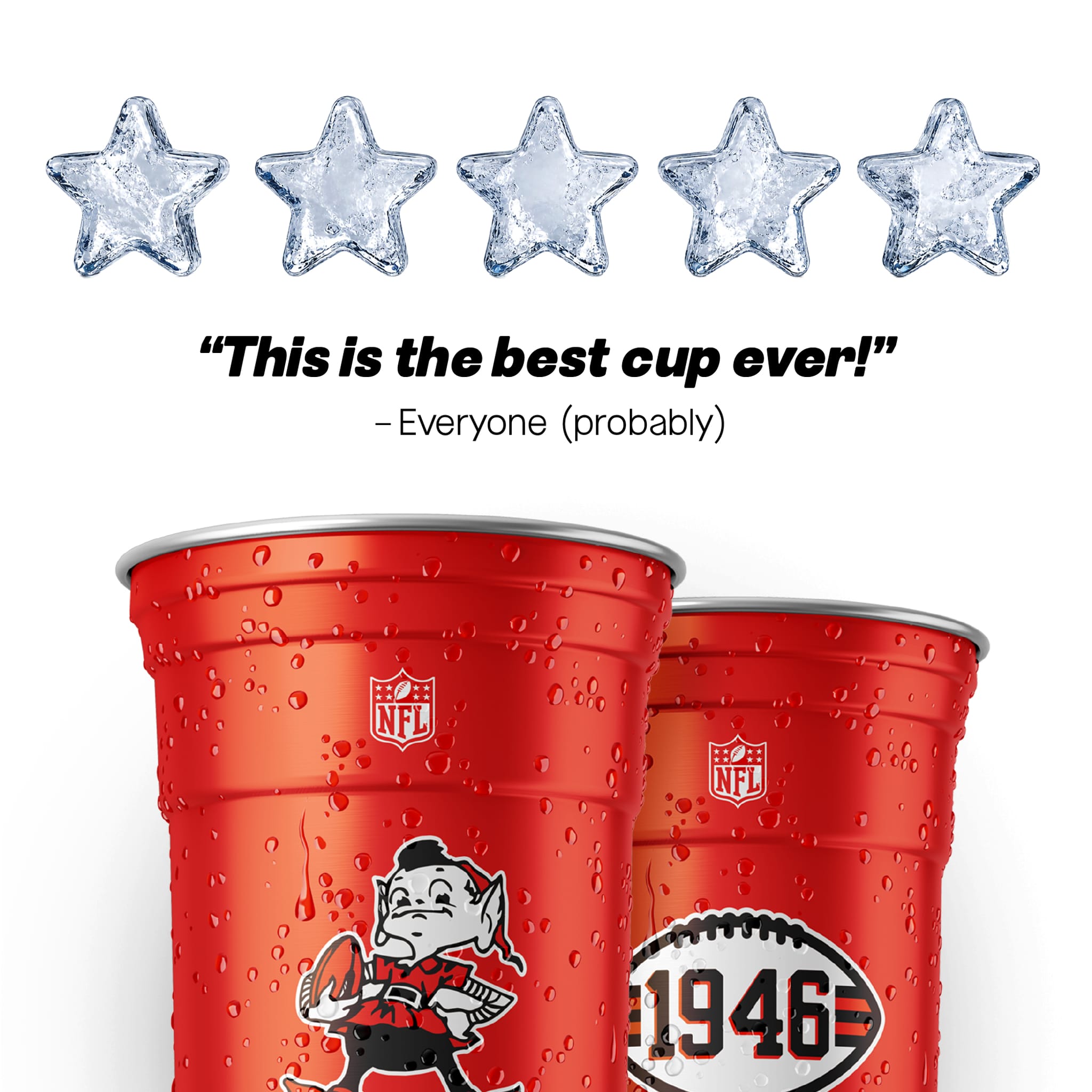 Top Cup Cleveland Browns NFL Aluminum Cup