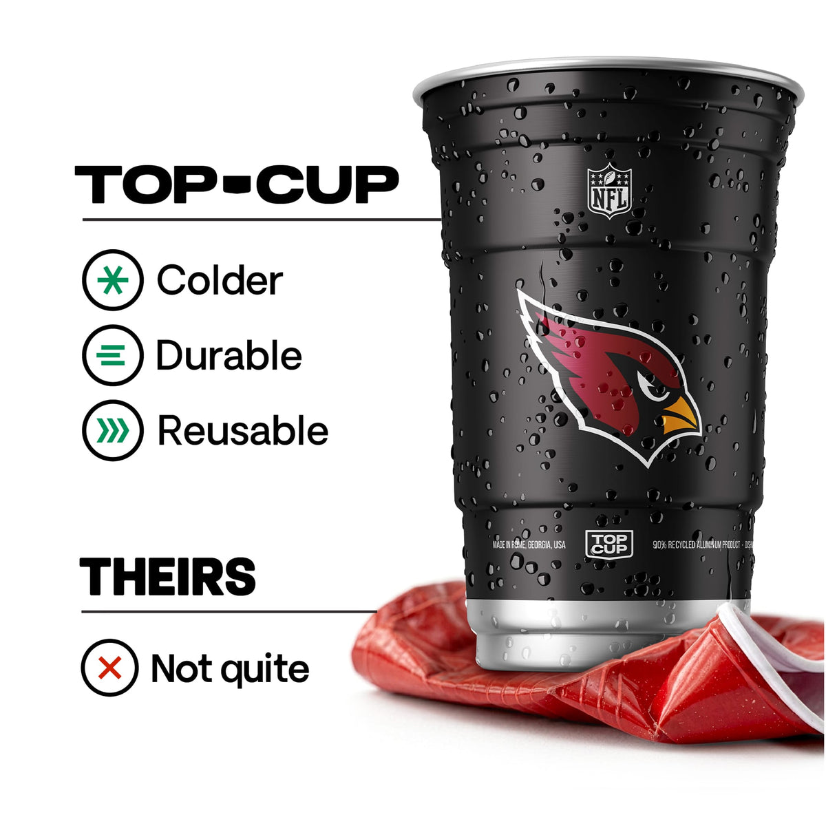 Top Cup Arizona Cardinals NFL Aluminum Cup