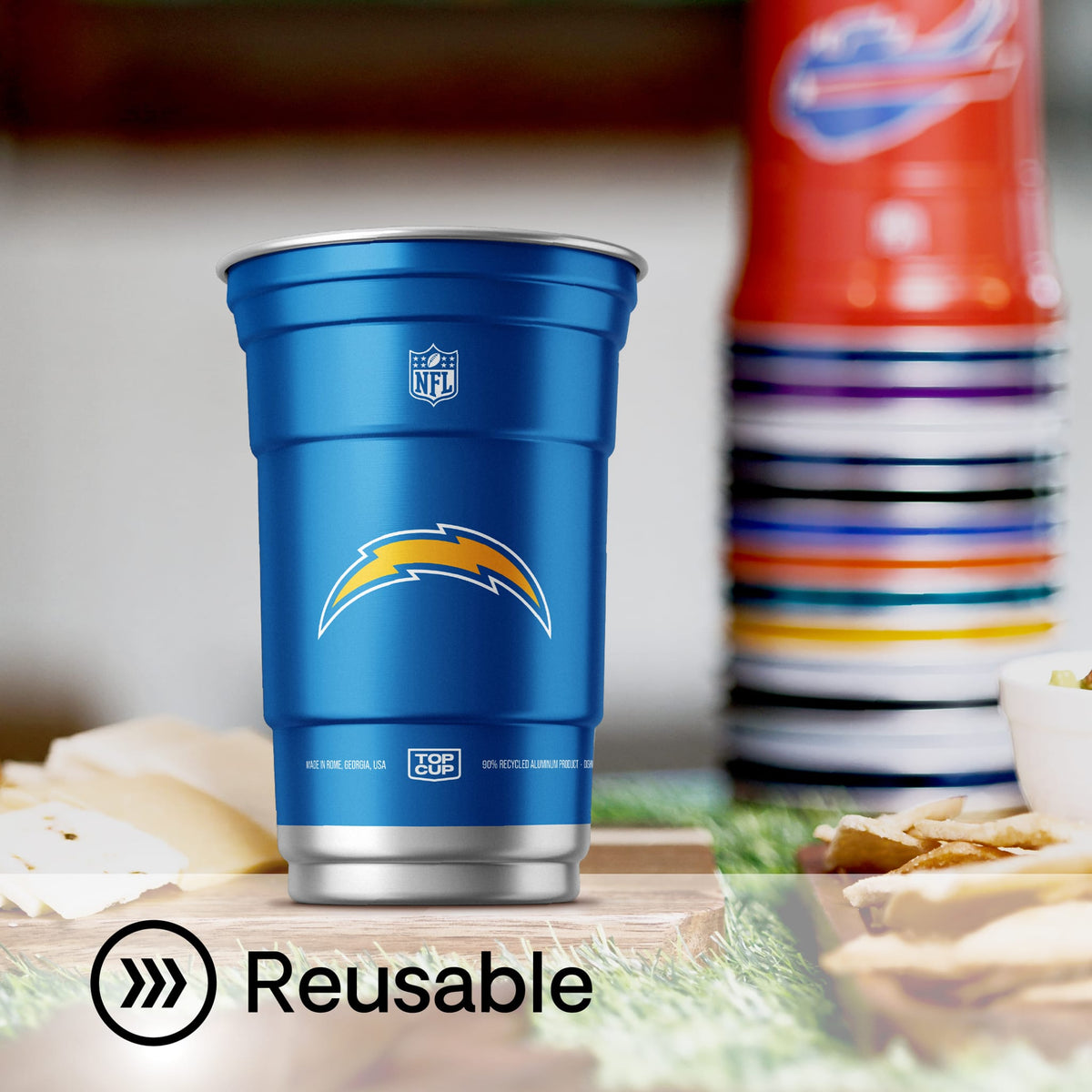 Top Cup Los Angeles Chargers NFL Aluminum Cup