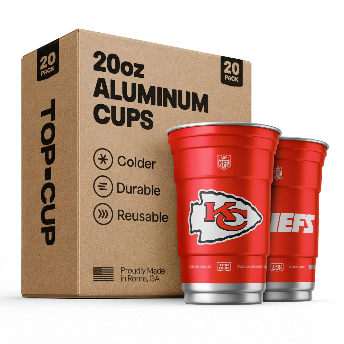 Top Cup Kansas City Chiefs NFL Aluminum Cup