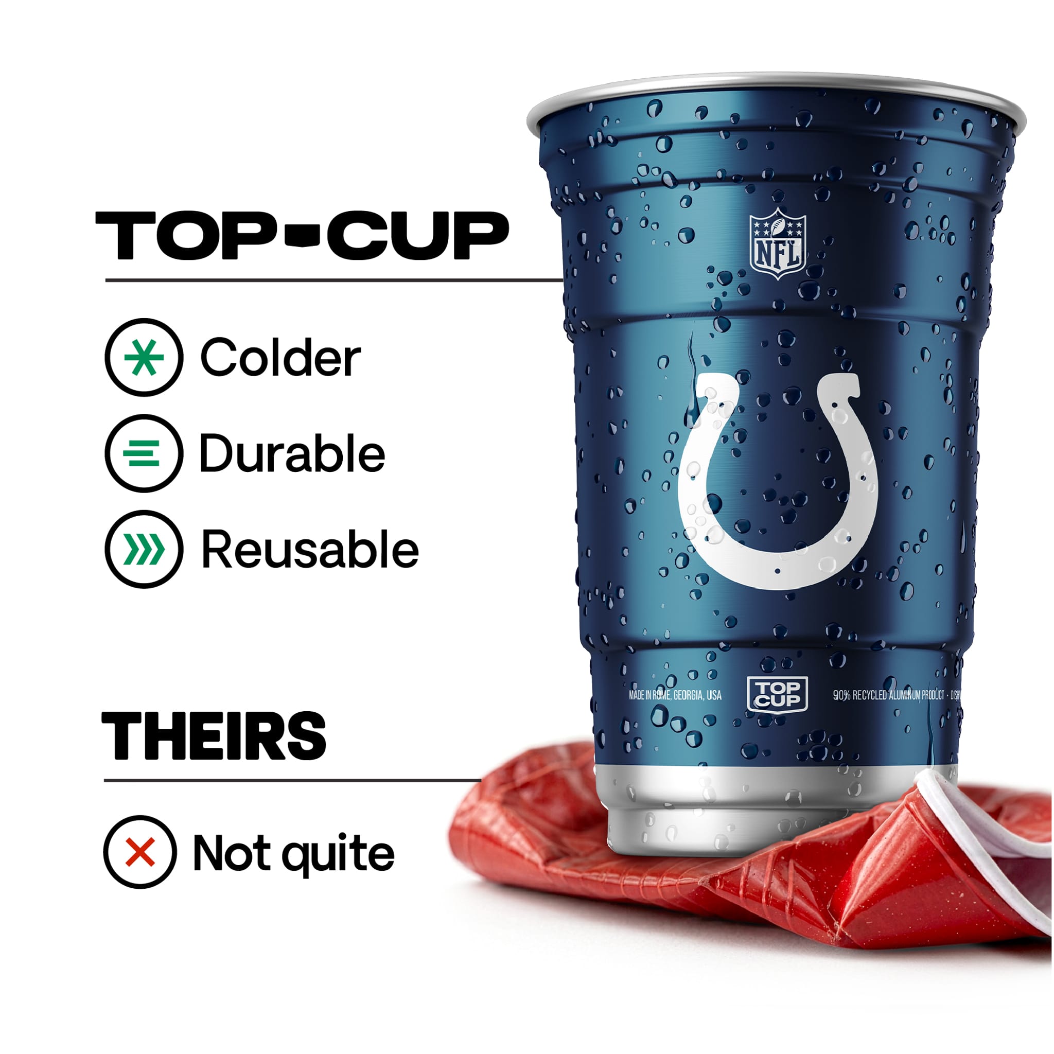 Top Cup Indianapolis Colts NFL Aluminum Cup