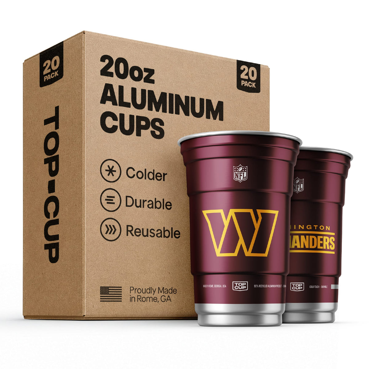 Top Cup Washington Commanders NFL Aluminum Cup