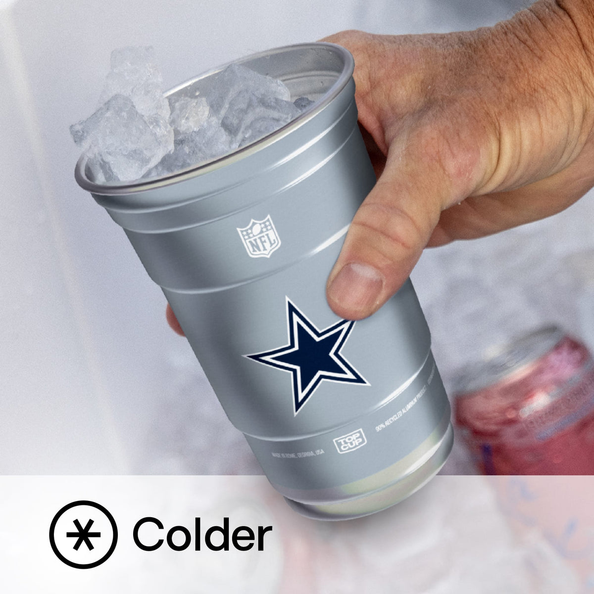 Top Cup Dallas Cowboys NFL Aluminum Cup