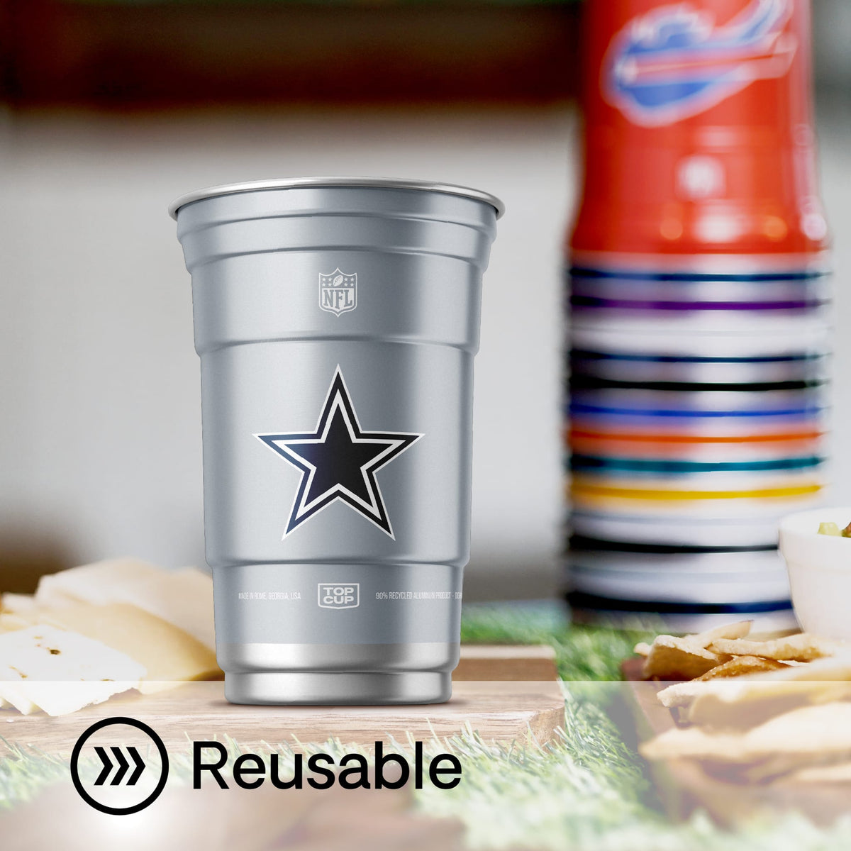 Top Cup Dallas Cowboys NFL Aluminum Cup