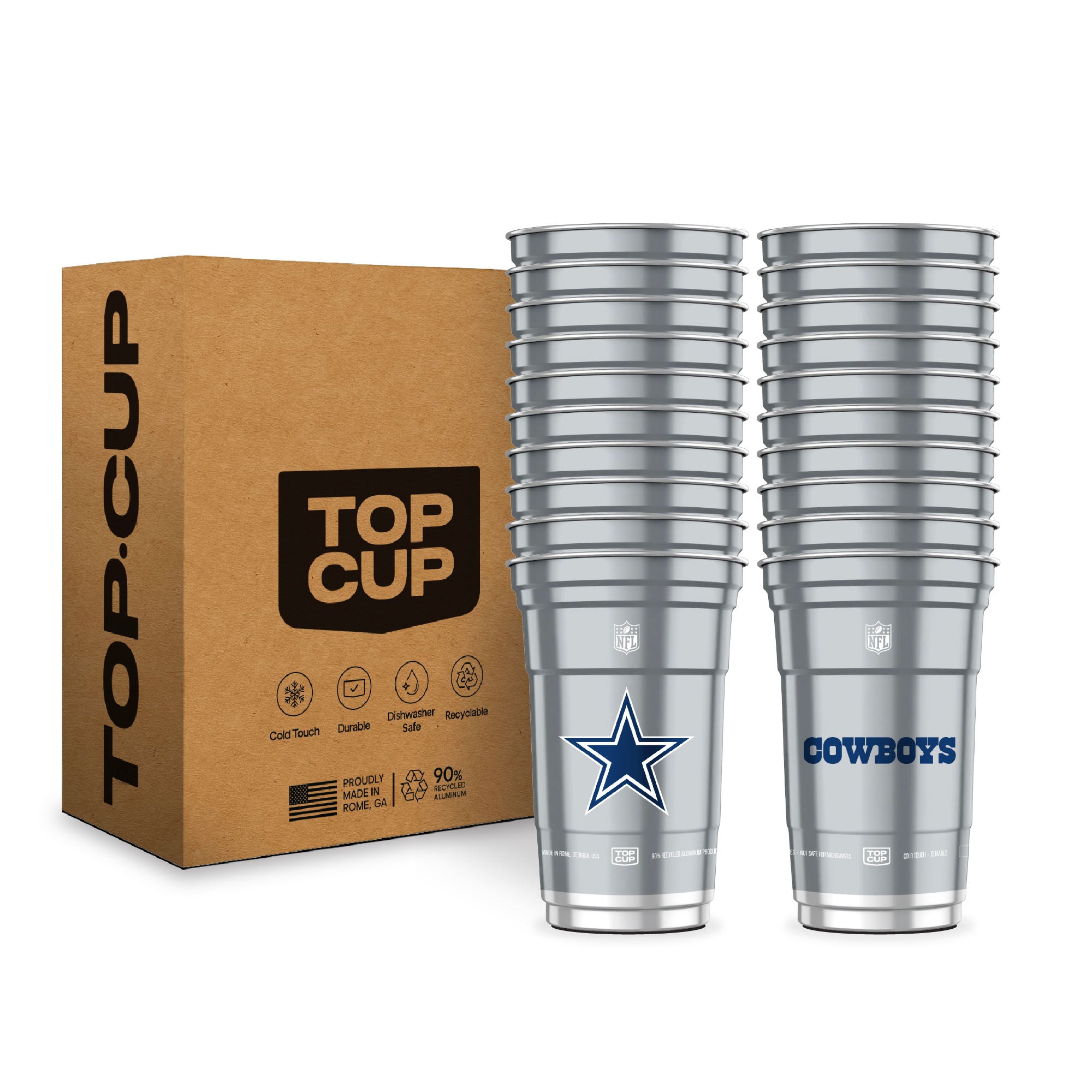 Top Cup Dallas Cowboys NFL Aluminum Cup