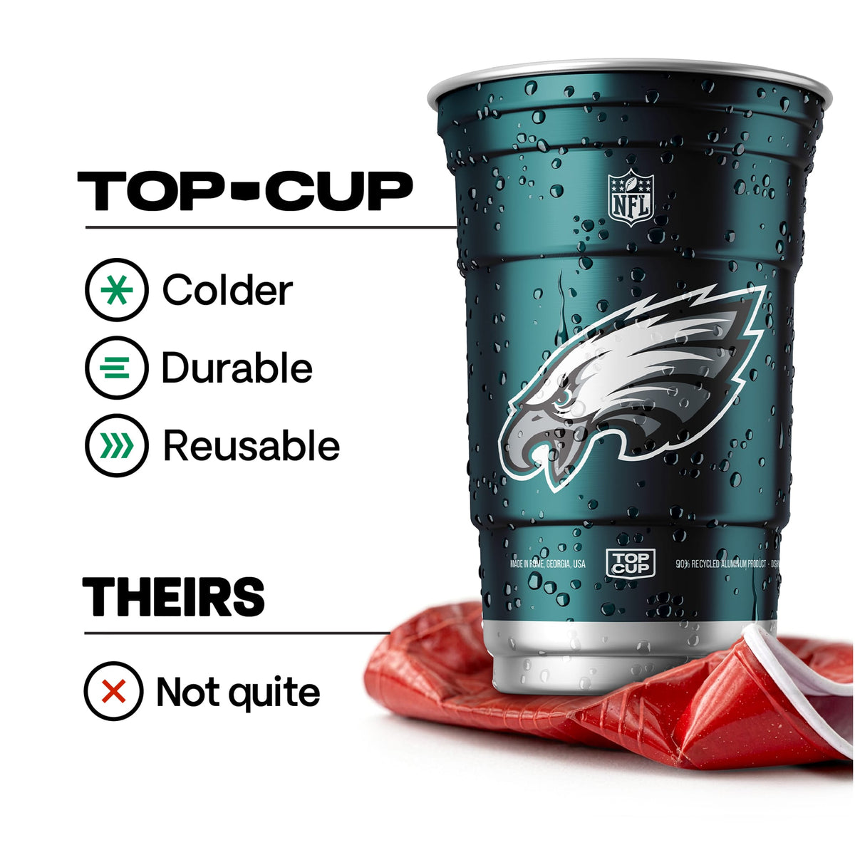 Top Cup Philadelphia Eagles NFL Aluminum Cup
