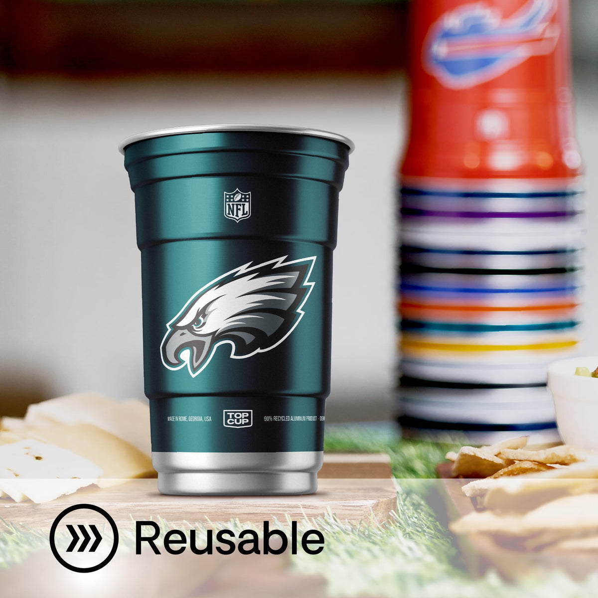 Top Cup Philadelphia Eagles NFL Aluminum Cup