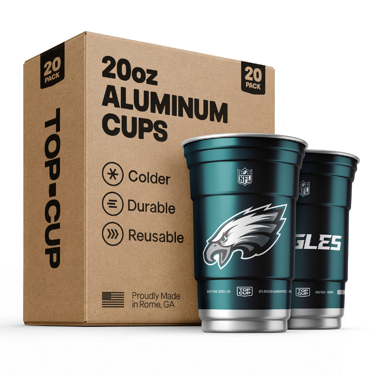 Top Cup Philadelphia Eagles NFL Aluminum Cup
