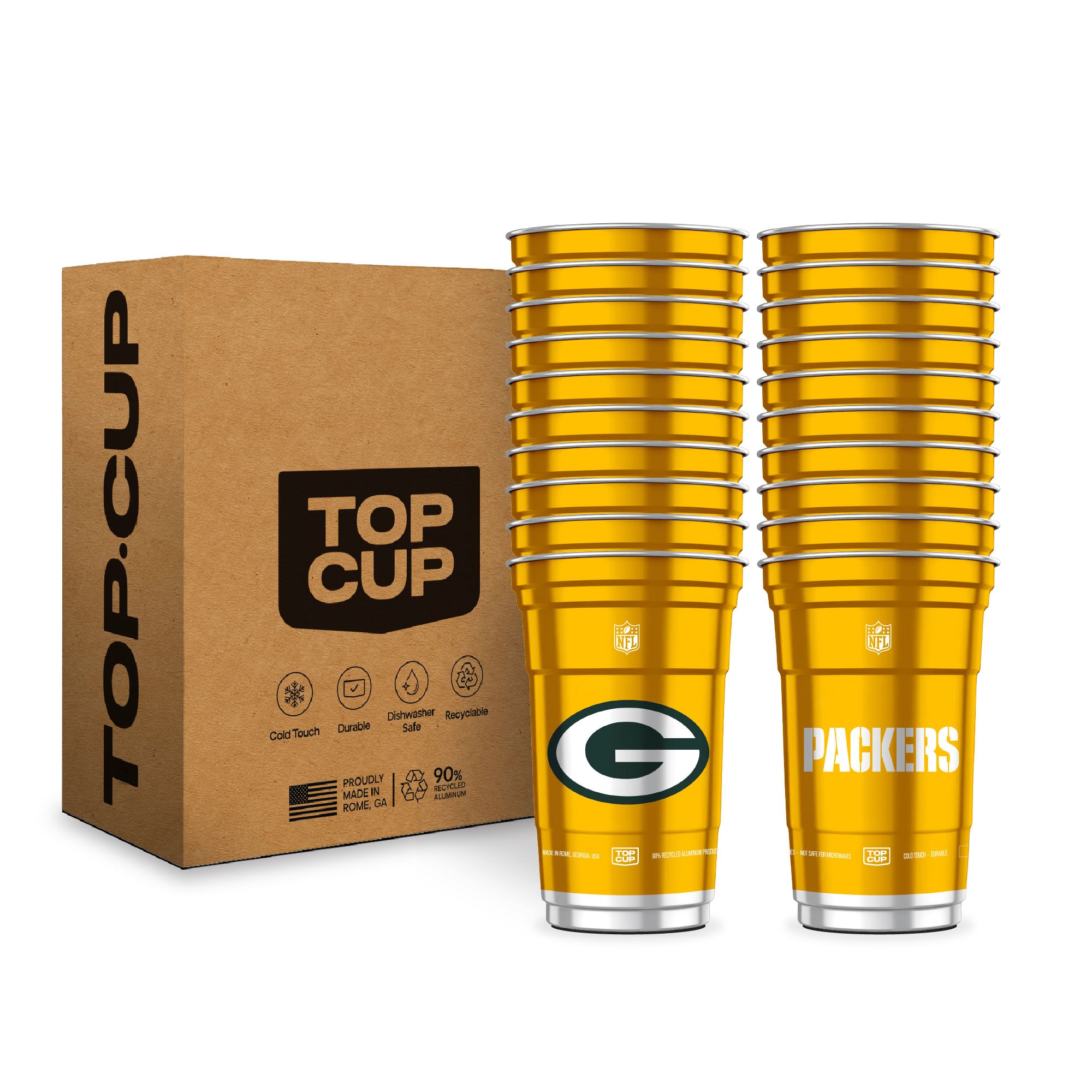 Top Cup Green Bay Packers NFL Aluminum Cup – Top Cup Aluminum Cups