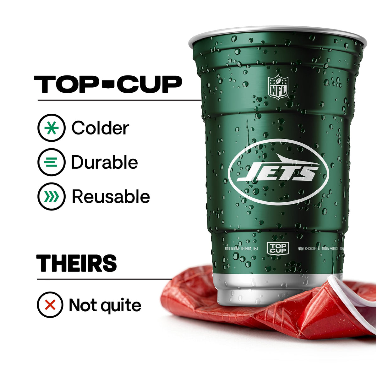 Top Cup New York Jets NFL Aluminum Cup