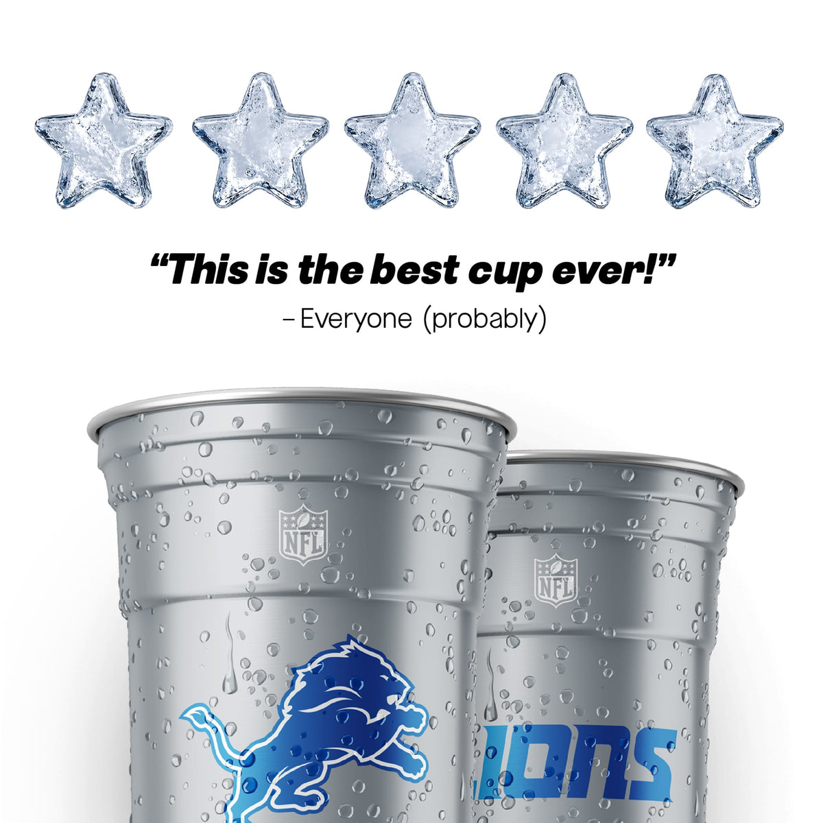Top Cup Detroit Lions NFL Aluminum Cup