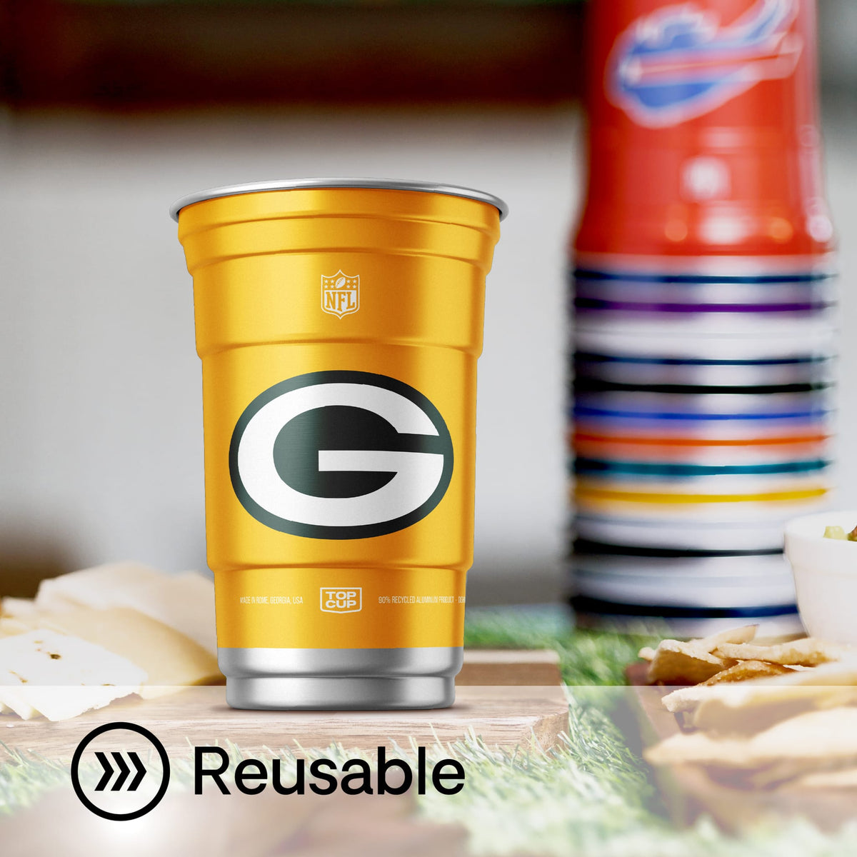 Top Cup Green Bay Packers NFL Aluminum Cup