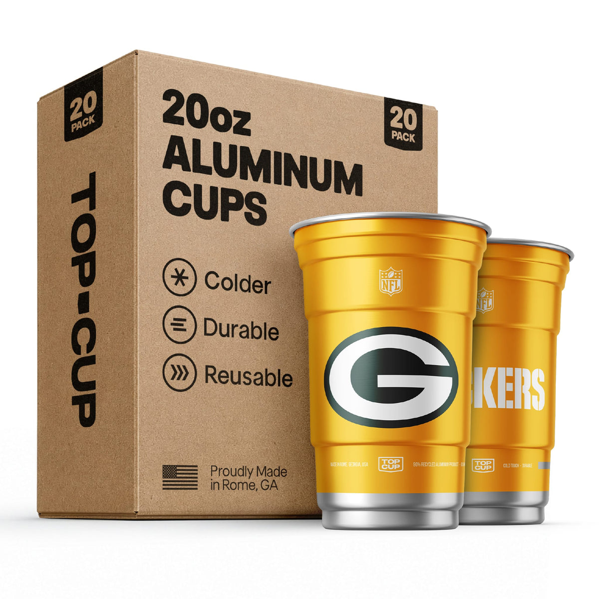 Top Cup Green Bay Packers NFL Aluminum Cup