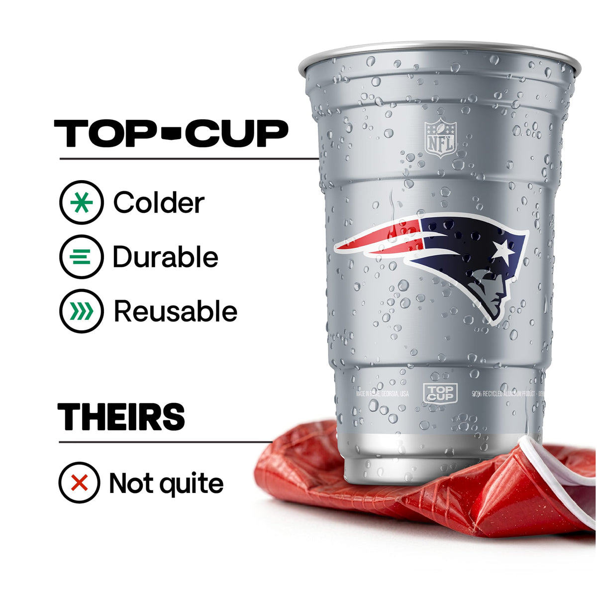 Top Cup New England Patriots NFL Aluminum Cup