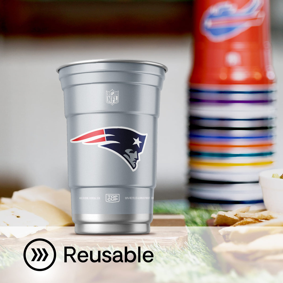 Top Cup New England Patriots NFL Aluminum Cup