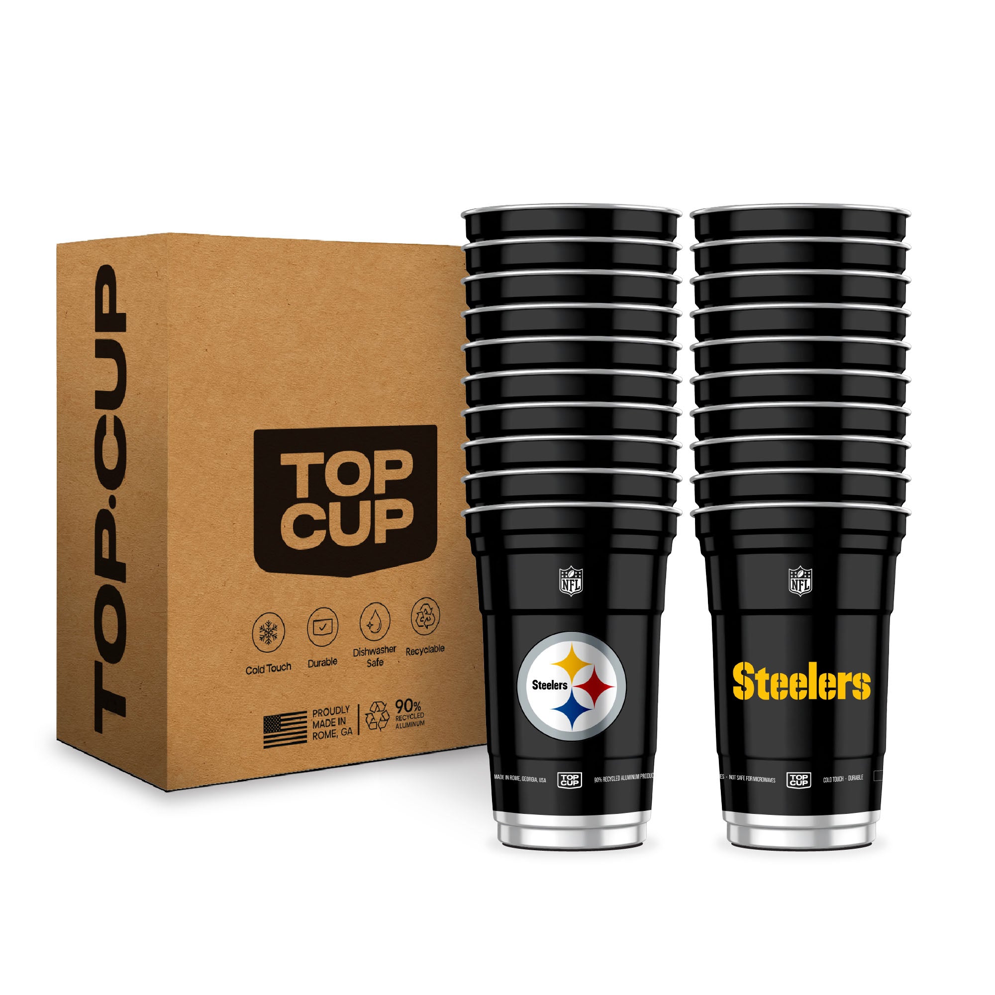 Top Cup Pittsburgh Steelers NFL Aluminum Cup