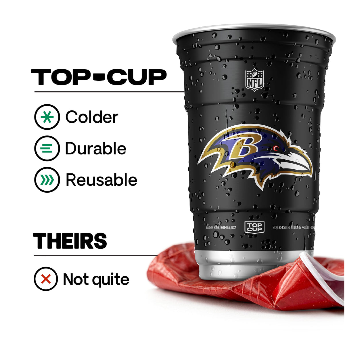 Top Cup Baltimore Ravens NFL Aluminum Cup