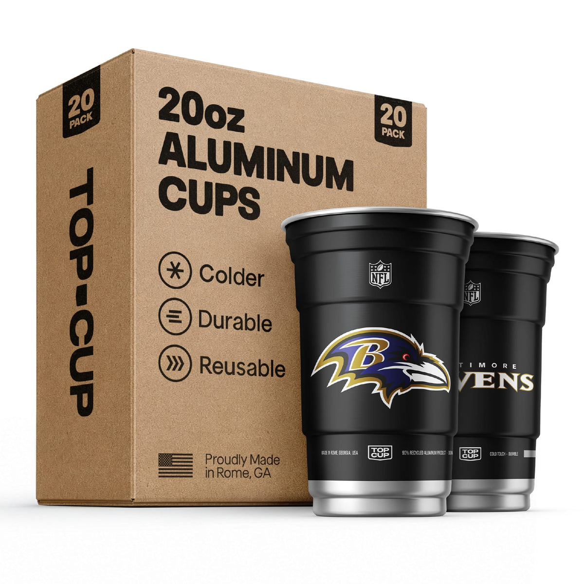 Top Cup Baltimore Ravens NFL Aluminum Cup