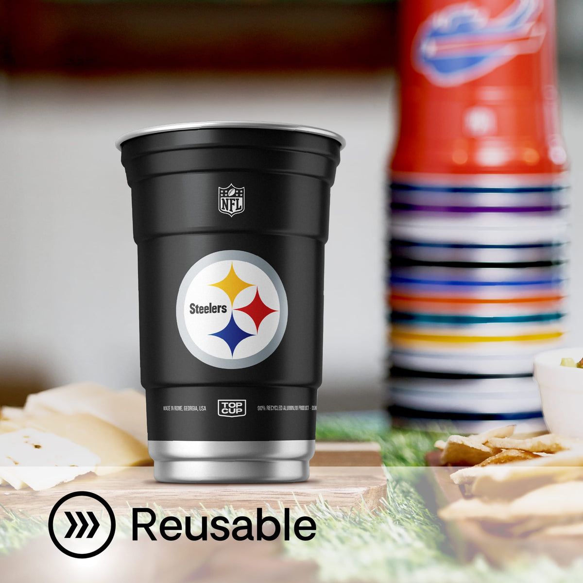 Top Cup Pittsburgh Steelers NFL Aluminum Cup