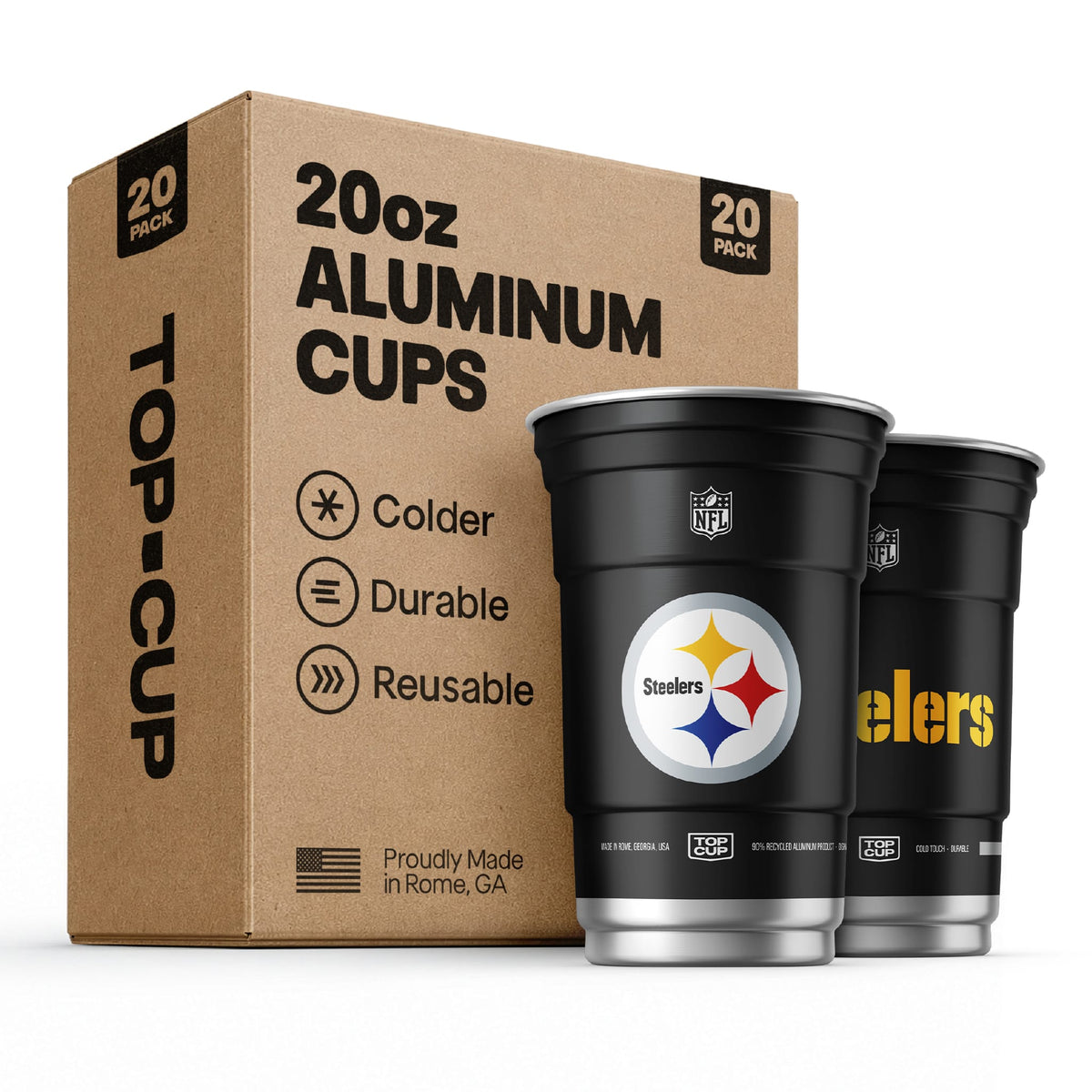 Top Cup Pittsburgh Steelers NFL Aluminum Cup