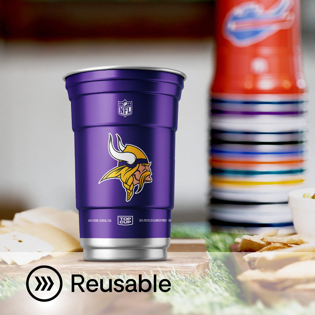 Top Cup Minnesota Vikings NFL Aluminum Cup