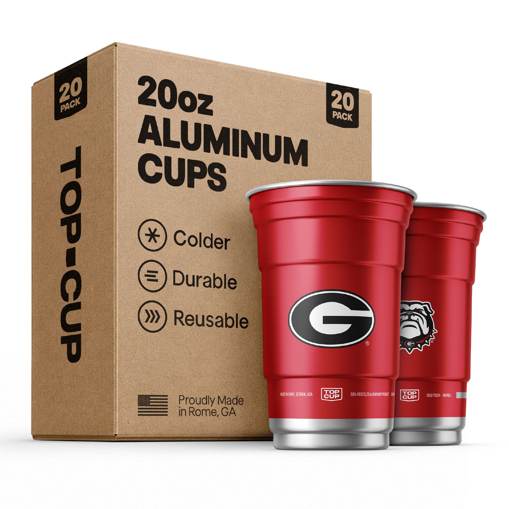 Top Cup University of Georgia Aluminum Party Cups