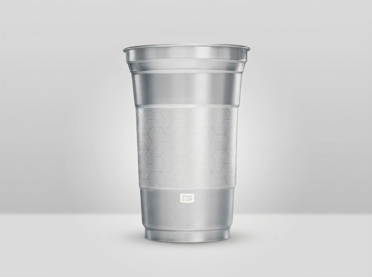 Top Cup Stealth with engraved geometric pattern