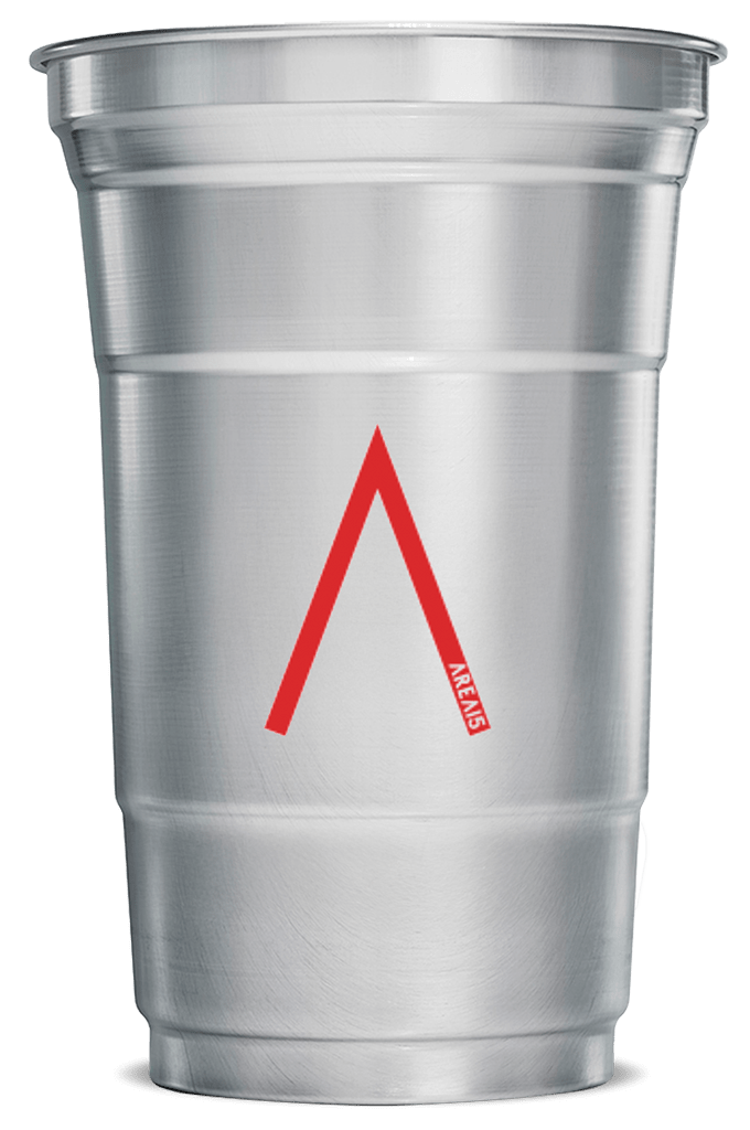 Area15 custom branded Top Cup